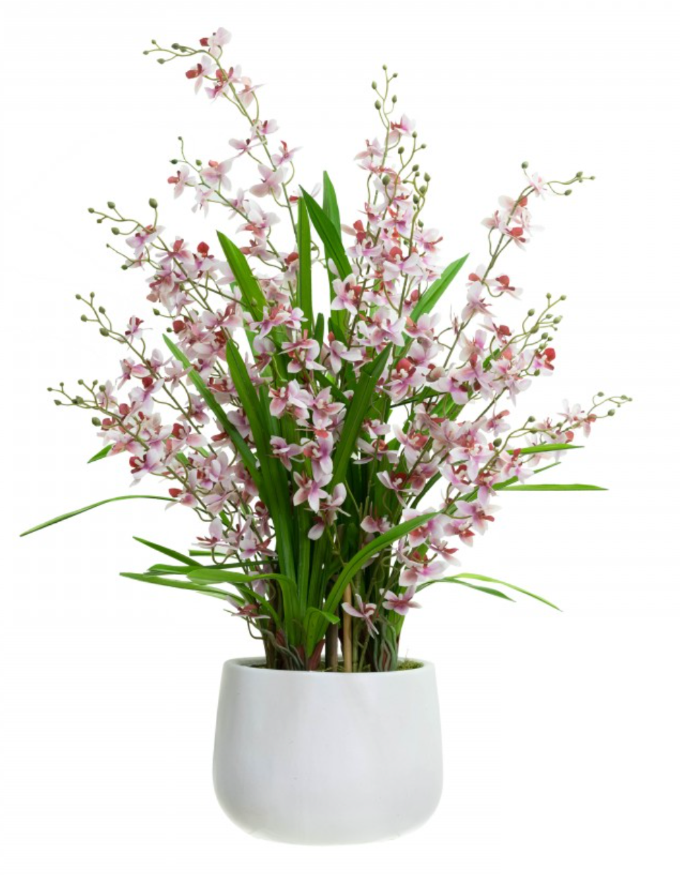 78cm Dancing Lady Orchid Plant in Ceramic Pot Artificial Flower Plant Decor-Pink