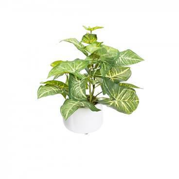 30cm Potted Faux Syngonium Plant in Pot Artificial Flower Plant Green Decor