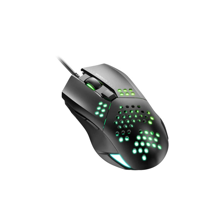 Apollo USB Wired Gaming Mouse Optical Ergonomic RGB Mouse - Black