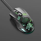 Apollo USB Wired Gaming Mouse Optical Ergonomic RGB Mouse - Black