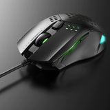 Apollo USB Wired Gaming Mouse Optical Ergonomic RGB Mouse - Black