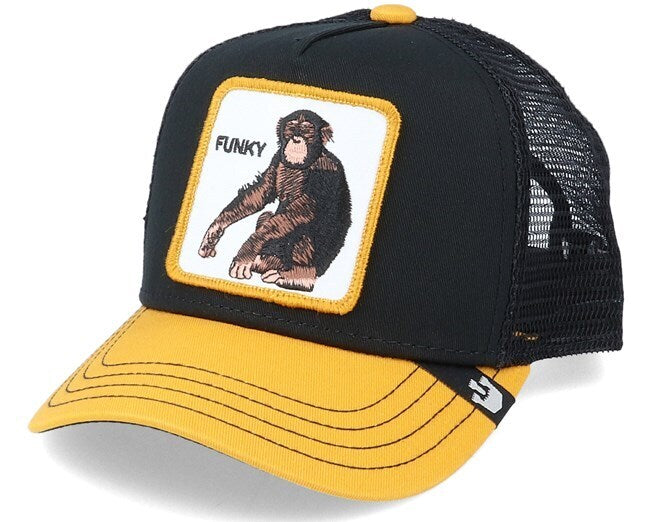 Goorin Brothers Trucker Kids Snapback Hat Adjustable Animal Series - Little Monkey (Black)