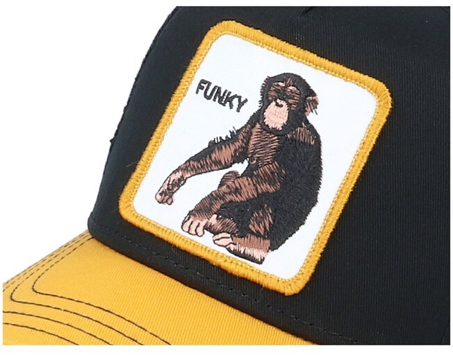 Goorin Brothers Trucker Kids Snapback Hat Adjustable Animal Series - Little Monkey (Black)