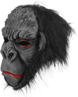 Gorilla Mask Monkey Costume Halloween Animal Ape Chimp with Hair Accessory Latex