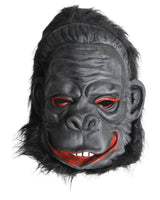 Gorilla Mask Monkey Costume Halloween Animal Ape Chimp with Hair Accessory Latex