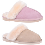 GROSBY Doe Womens Moccasin Sheepskin Slipper UGG Scuff Slip On Moccasins Ladies