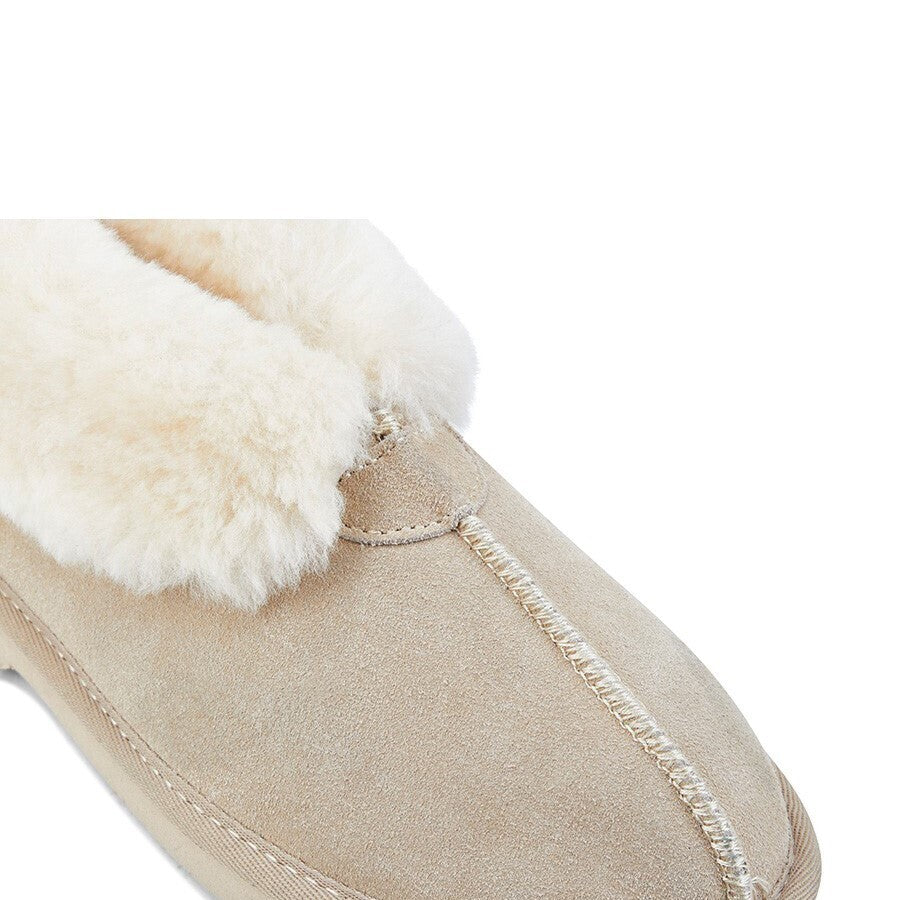 GROSBY Womens Princess UGG Boots Genuine Sheepskin Suede Leather Slippers