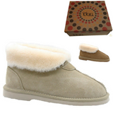 GROSBY Womens Princess UGG Boots Genuine Sheepskin Suede Leather Slippers