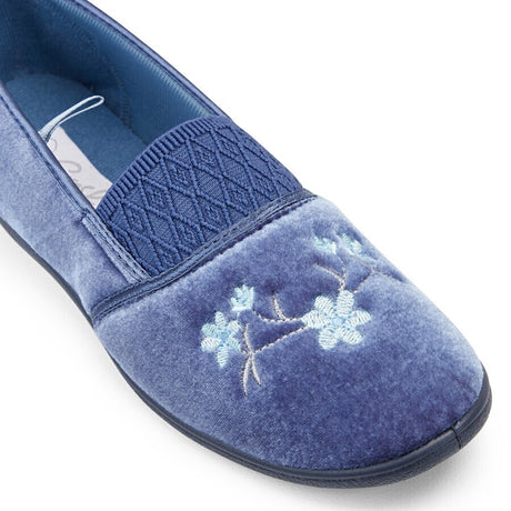 GROSBY SASHA (GA) Ladies Slippers Comfy Shoes Slip On Moccasins Warm Flats - Heather