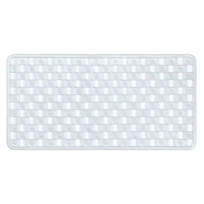 PVC Anti Slip Shower Non Slip Bath Mat Bathroom - Clear - 77cm x 39cm