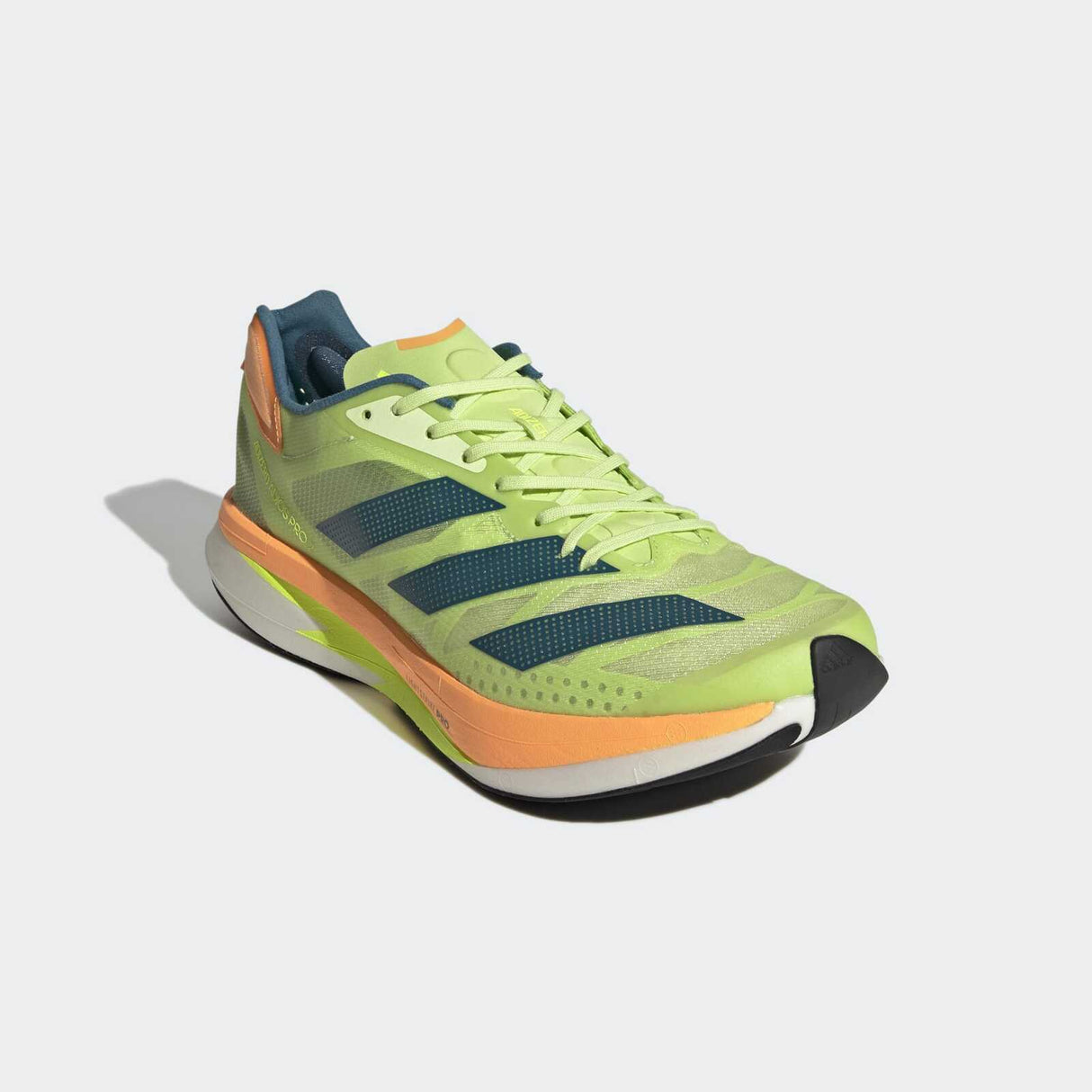 Adidas Mens Adizero Adios Pro 2.0 Lightweight Fast Running Shoes Runners - Pulse Lime / Real Teal / Flash Orange