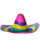 10x Rainbow Mexican SOMBRERO Fancy Dress Straw Party Costume Hat Cap