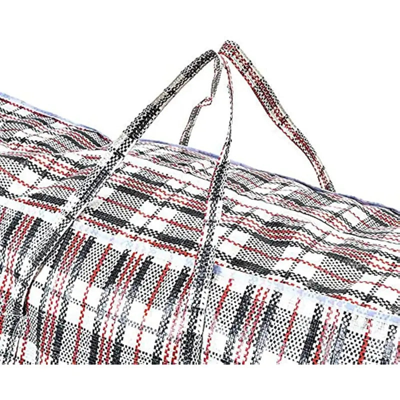 12x Large Stripe Bag Packing Storage Strip Zip Shopping Travel Check House Moving 78cm x 90cm x 25cm