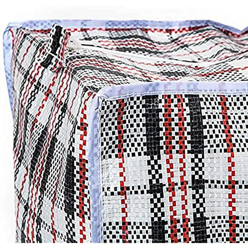 12x Large Stripe Bag Packing Storage Strip Zip Shopping Travel Check House Moving 78cm x 90cm x 25cm