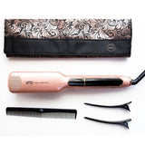 H2D Wide Rose Gold Infrared Hair Straightener with Roll Mat Pouch 230ºC 42mm