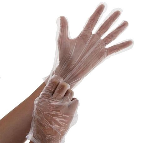 100pcs HANDY Disposable Plastic Gloves Transparent Food Handling Hygienic Catering