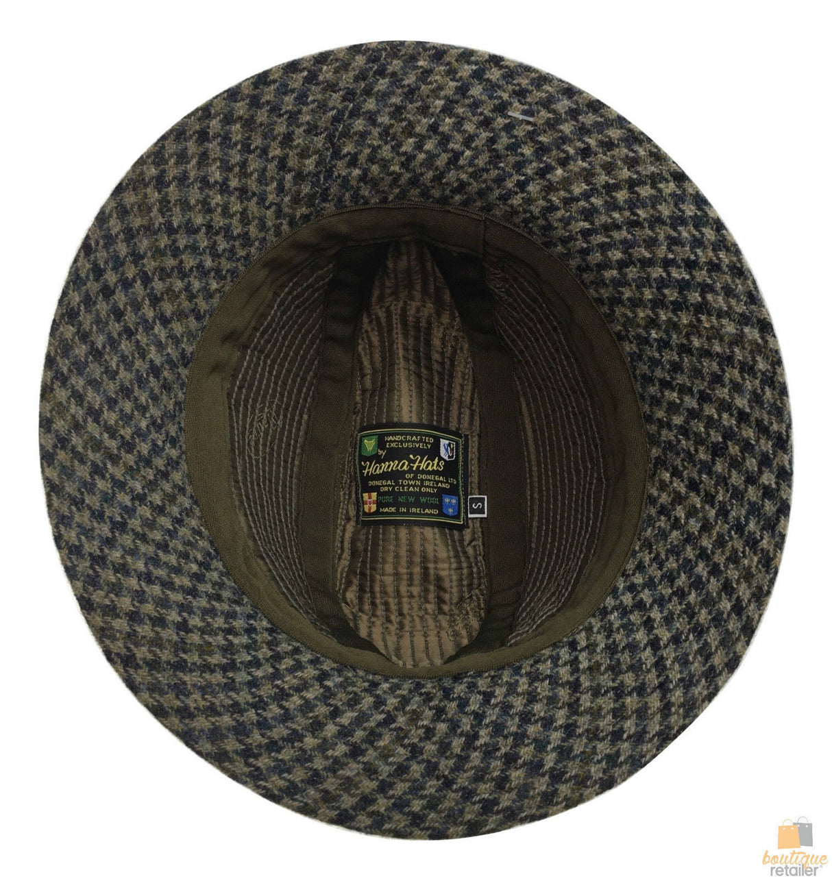 IRISH Hanna Country Bucket Hat Plain Tweed Warm Cap Mens MADE IN IRELAND