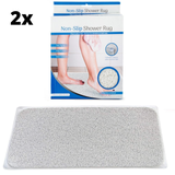 2x Anti Slip Loofah Shower Rug Non Slip Bathroom Bath Mat Carpet Water Drains