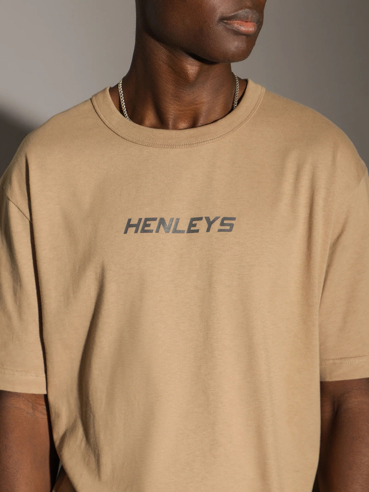 Henleys Mens Defence T-Shirt Top Tee - Desert Sand