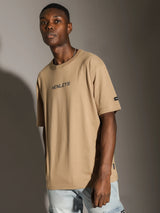 Henleys Mens Defence T-Shirt Top Tee - Desert Sand