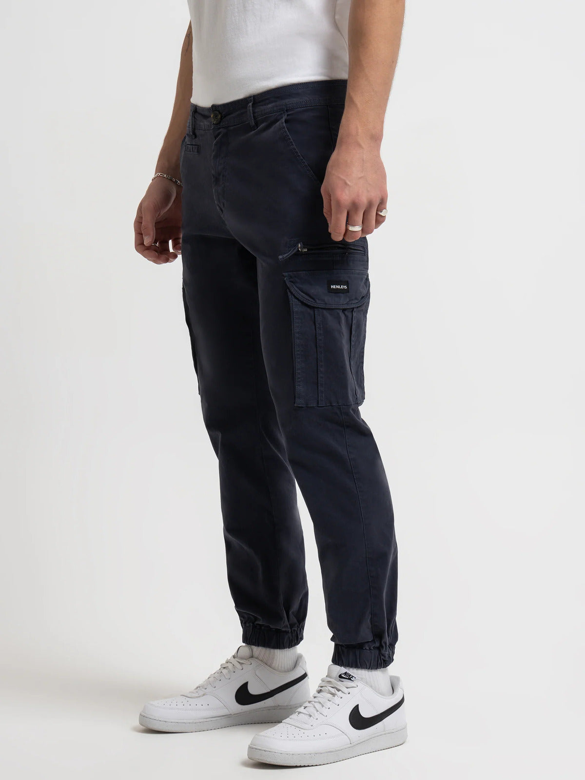 Henleys Mens Eagle Cargo Pants - Dark Navy