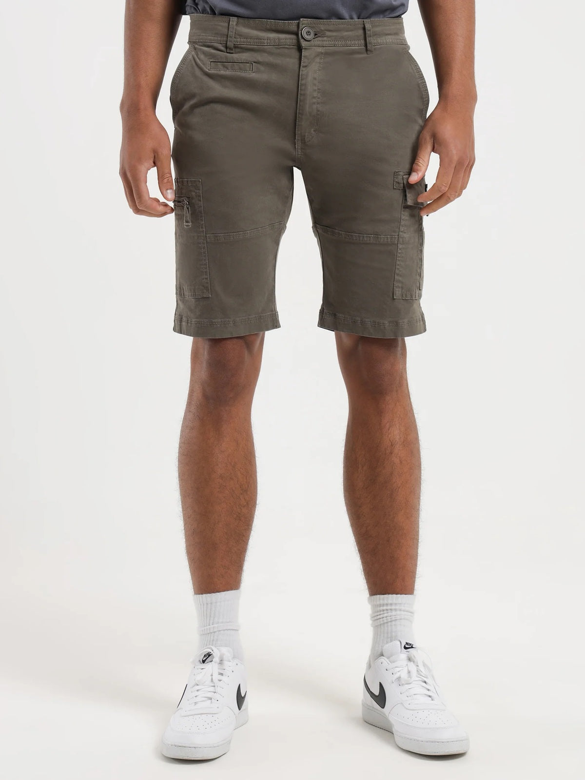 Henleys Mens Leon Cargo Shorts - Charcoal