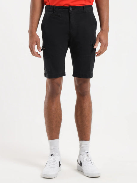 Henleys Mens Leon Cargo Shorts - Dark Navy