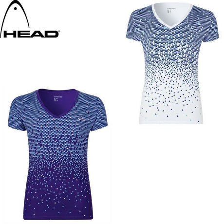 HEAD Womens Whiz Tennis Top T Shirt Tee HL4114 HL4115 Ladies - White/Blue