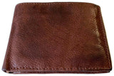 Genuine Washed Cow Hide Leather Wallet HANDMADE Bifold Card Holder - Brown