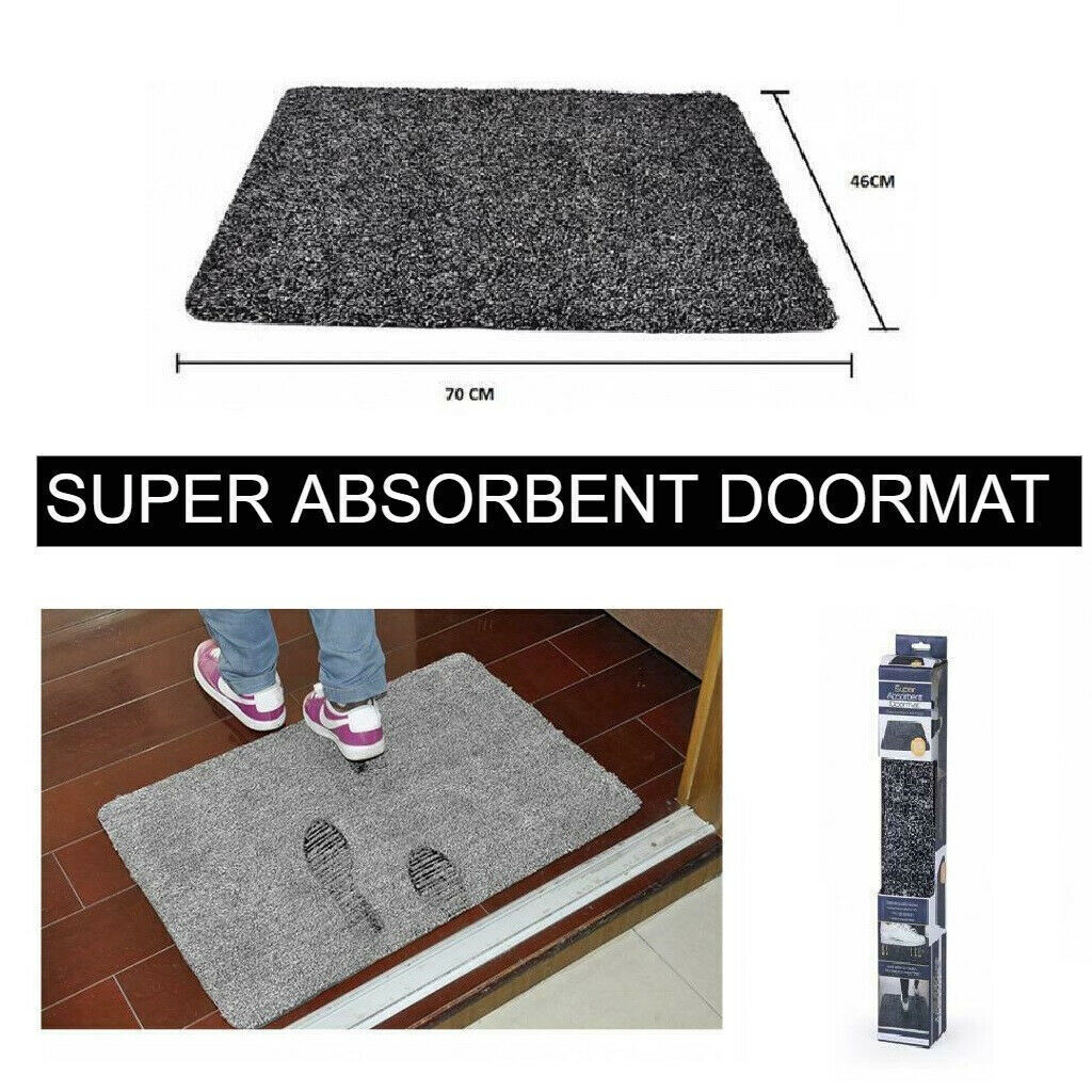 Super Absorbent Doormat Clean Step Mat Microfibre Non-Slip Absorbs Mud Water Pet