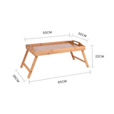 Bamboo Folding Table Lap Serving Tray Desk Bed Snack Food Breakfast Dinner TV