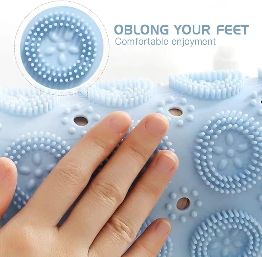 Round Non-Slip Showe Mat PVC Safety Quick Drain Massage Foot Bath Tub Mat