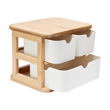 Bamboo Storage Drawer Set with 3 Drawers