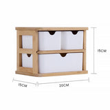 Bamboo Storage Drawer Set with 3 Drawers