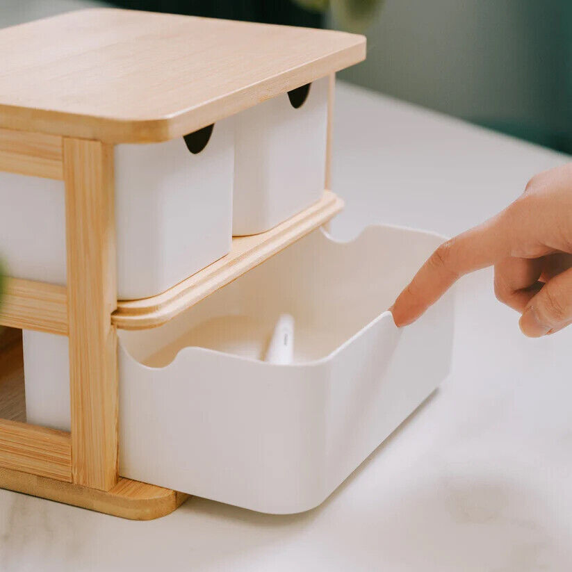 Bamboo Storage Drawer Set with 3 Drawers