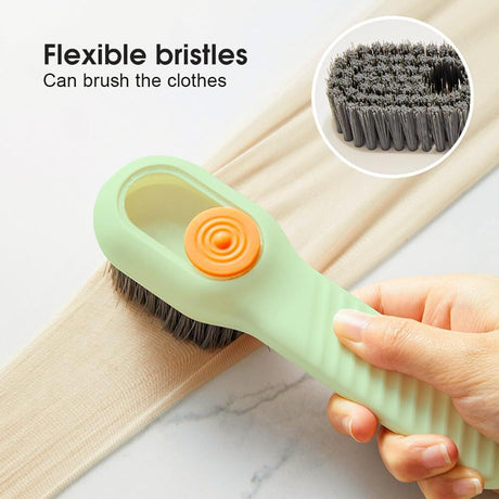 2x Multifunctional Liquid Shoe Brush Cleaners Soap Dispenser Cleaning Brush