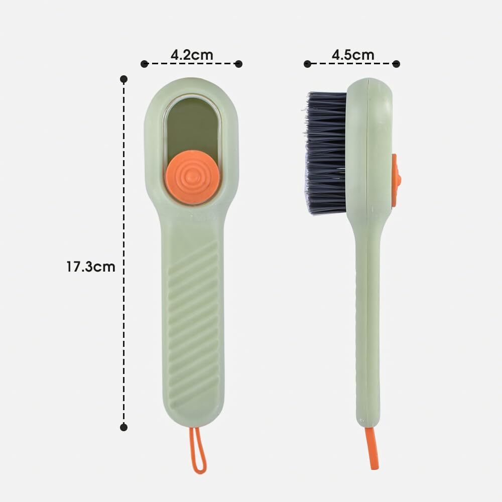 2x Multifunctional Liquid Shoe Brush Cleaners Soap Dispenser Cleaning Brush