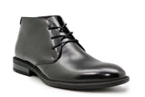 Massa Mens Hugo Desert Boot Shoes Leather Chukka Dress Formal - Black