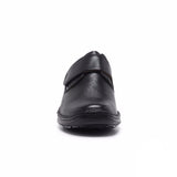 HUSH PUPPIES BLOKE Leather Shoes Slip On Extra Wide Work All Day Comfort Black