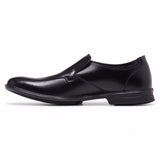 Hush Puppies Cahill Leather Slip on Business Shoes Casual Work Loafers - Black