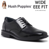 HUSH PUPPIES HEATHCOTE Leather Everyday Shoes Lace Up Extra Wide Work Business