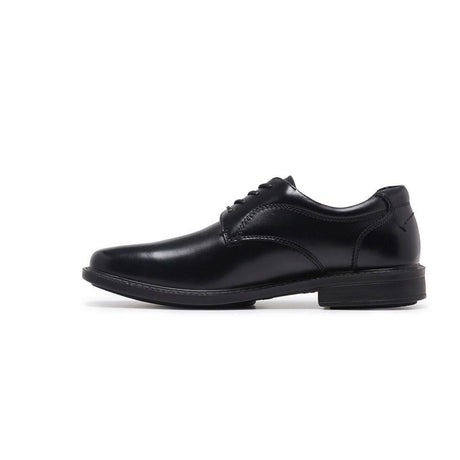 HUSH PUPPIES HEATHCOTE Leather Everyday Shoes Lace Up Extra Wide Work Business - Black