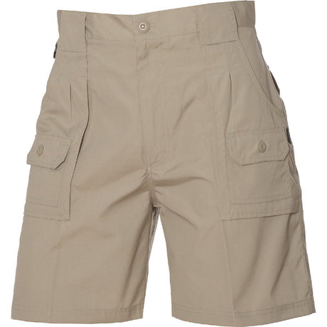 HUSKI Mens Cargo Shorts Work Casual Workwear - Bone