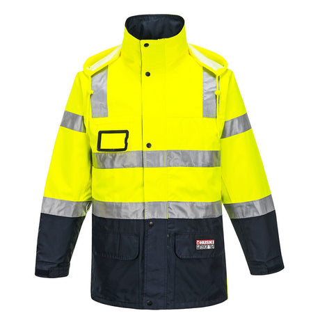 HUSKI Transit Hi Vis Waterproof Jacket Industrial Workwear Reflective UPF 50+ - Yellow