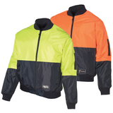 HUSKI 3M Flyer Fully Waterproof Bomber Jacket Hi Vis Work Quilted Lining