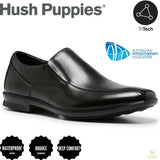 HUSH PUPPIES Callan Mens Leather Shoes Slip On Dress Business Work - EE