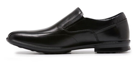 HUSH PUPPIES Callan Mens Leather Shoes Slip On Dress Business Work - EE - Black