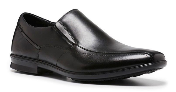 HUSH PUPPIES Callan Mens Leather Shoes Slip On Dress Business Work - EE