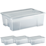 4x Italplast Storage Box Container Bin with Lid - 10 Litre