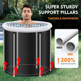 Portable Ice Bath Tub for Athletes - Cold Water Therapy & Hot Tub for Recovery - Foldable 34" Ice Bath Barrel for Home Use